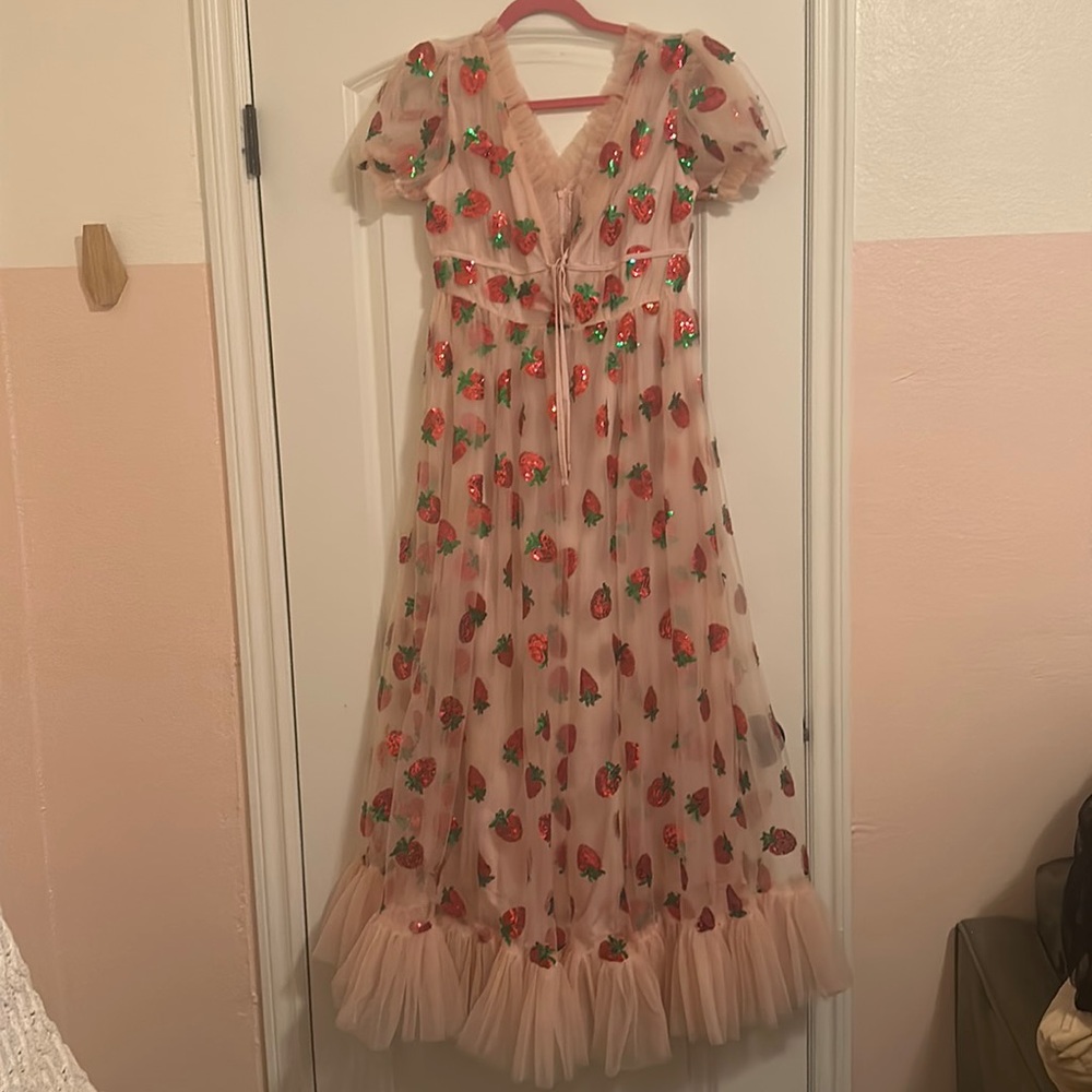 Strawberry Sequin Tulle Dress